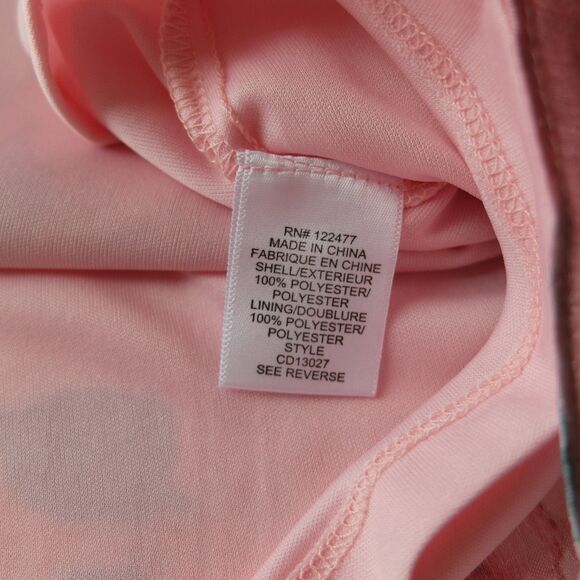 NSR Pink Floral Satin Dress Front Tie Smocked Back Dress Size Medium NWT - Picture 8 of 9